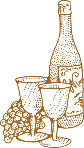 Original Png Clip Art File Wine Bottle And Glasses (336x590), Png Download