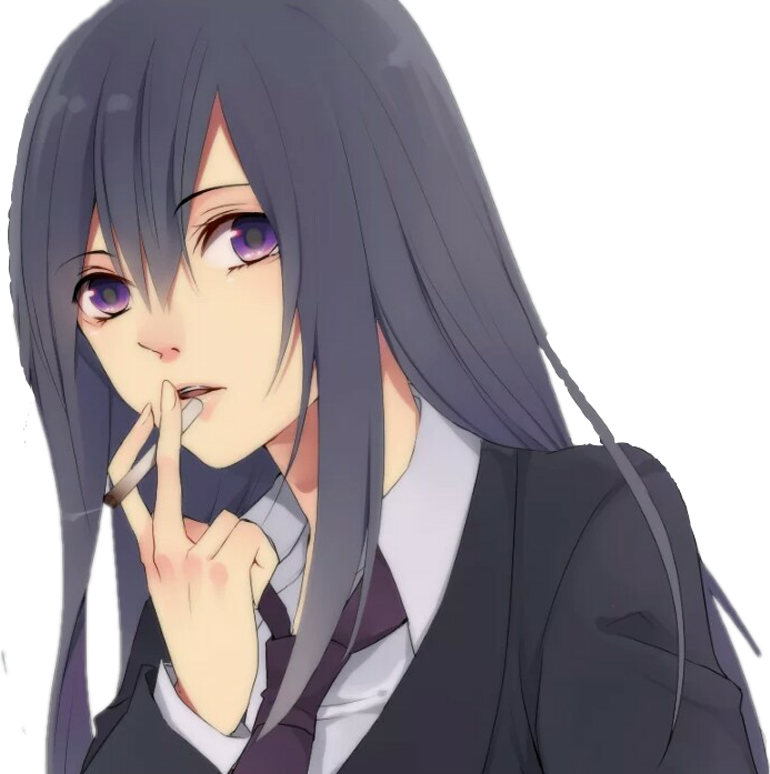 View Samegoogleiqdbsaucenao 252332459024212 , - Anime Girl With Cigarette (693x697), Png Download