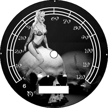 Hd Softail Woman On Skull - [man Seated In Armchair] (365x365), Png Download