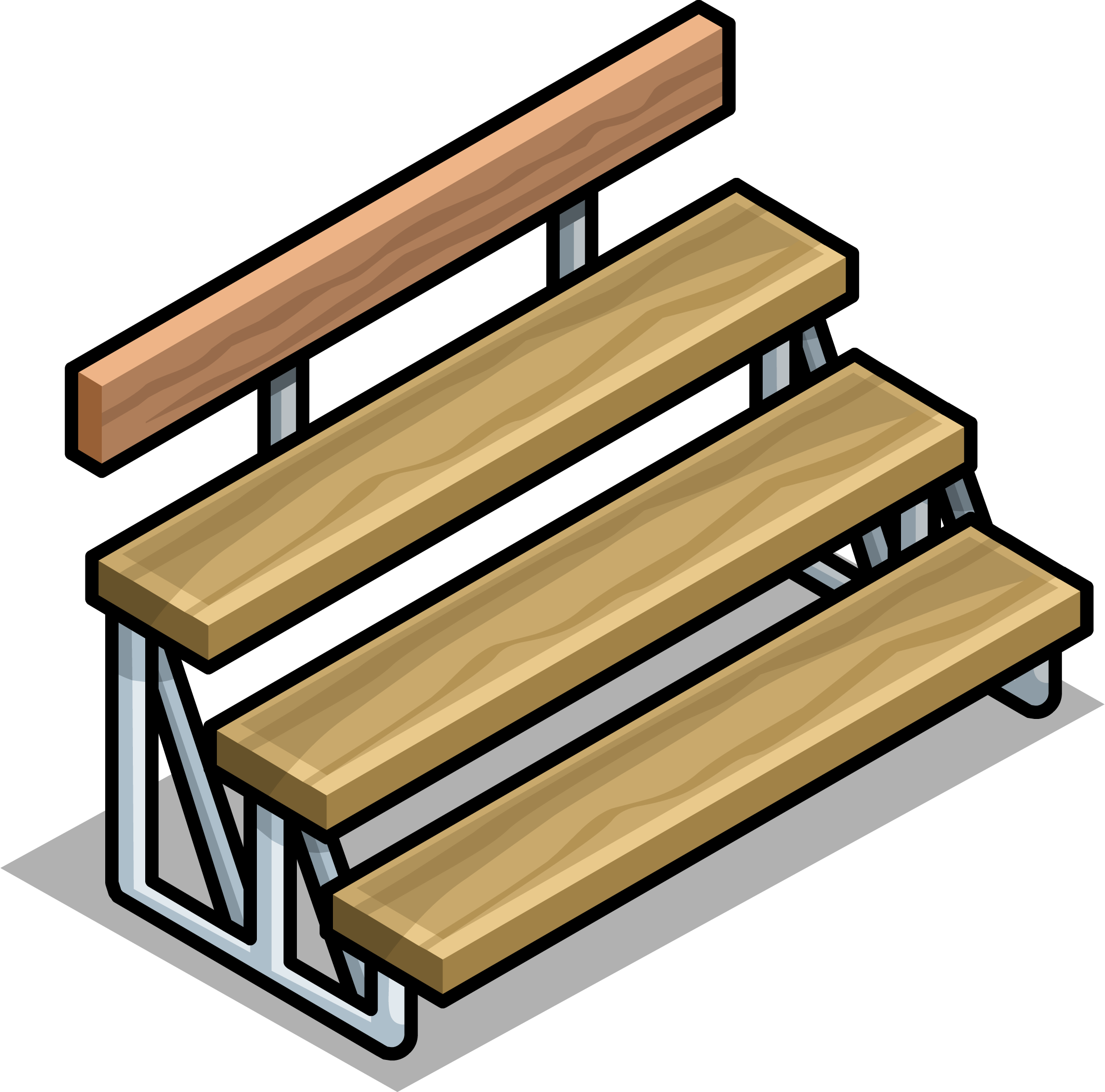 Stadium Bleachers Sprite 004 - Clip Art (2237x2210), Png Download