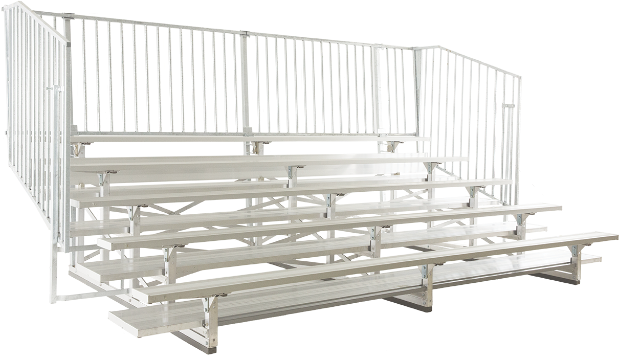 5-row “quick Seat” Aluminum Bleacher - Bleachers Transparent (1272x748), Png Download