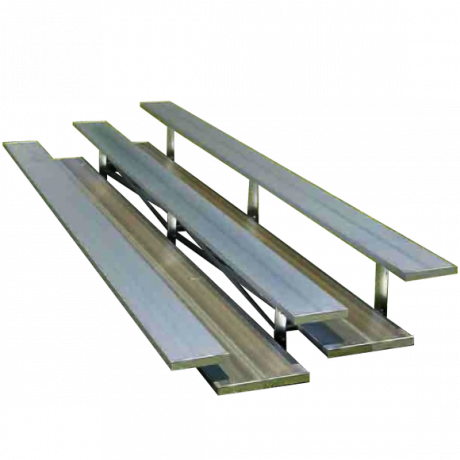 3 Row Non-elevated Preferred Bleacher With Aluminum - Outdoor Bench (460x460), Png Download