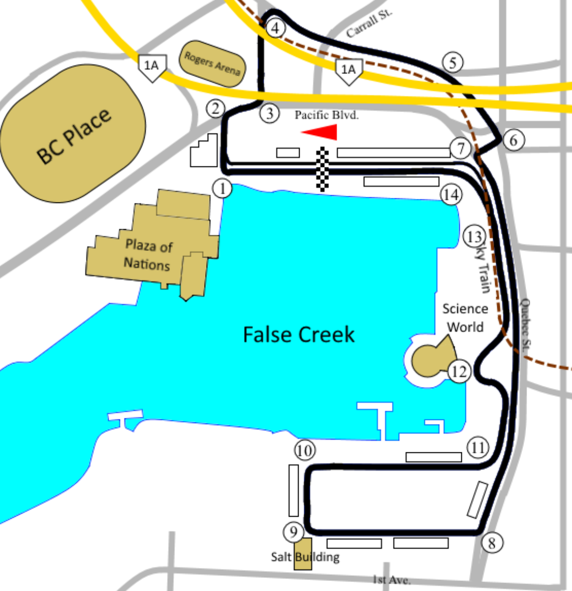 Vancouver Grand Prix New Layout - Race Track Vancouver Westwood (1132x1168), Png Download