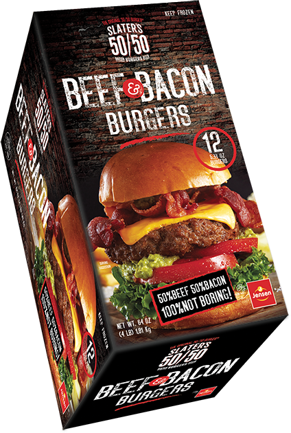 Slater's 50/50 Packaging - Frozen Burger Packaging (424x630), Png Download