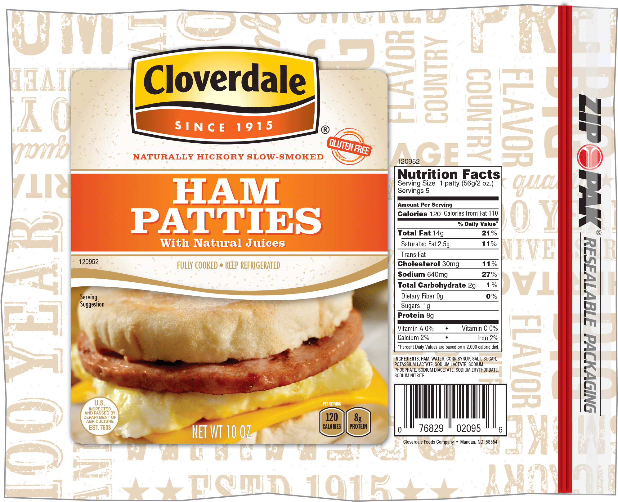 Sliced Ham Patties - Cloverdale Foods (2337x1920), Png Download