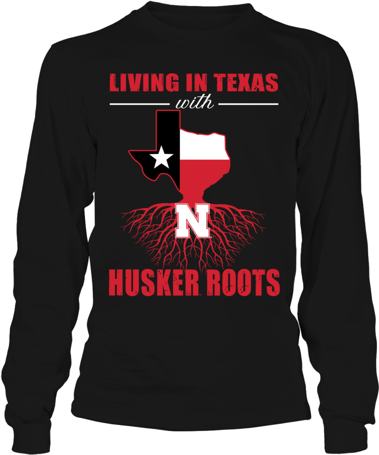 Living In Texas Huskers Roots State Flag Nebraska Cornhuskers - Teacher's Assistant Halloween Shirts (1000x1000), Png Download