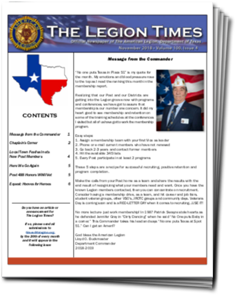 The American Legion, Department Of Texas (360x432), Png Download