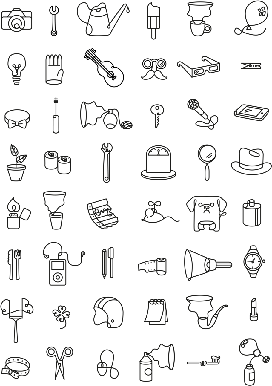 The Icons And Font Came Together In A Collection Of - Portable Network Graphics (1000x1399), Png Download
