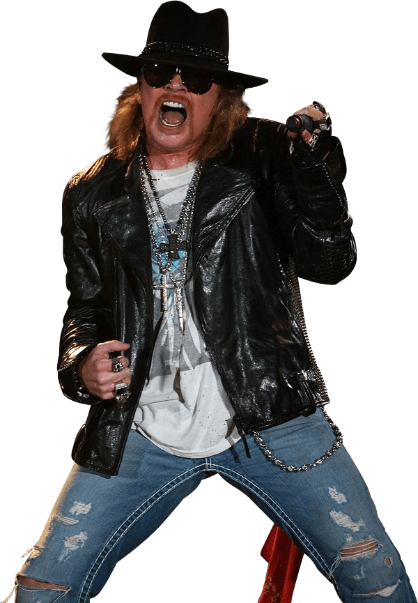 Axl Rose - Guns N Roses Png (600x865), Png Download