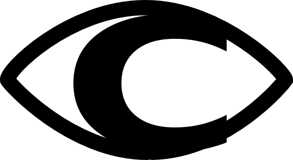 Eye Outline Clip Art - Eye C (600x329), Png Download