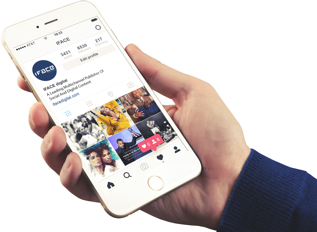 Iface Instagram - Iphone Instagram Mockup Png (1200x801), Png Download