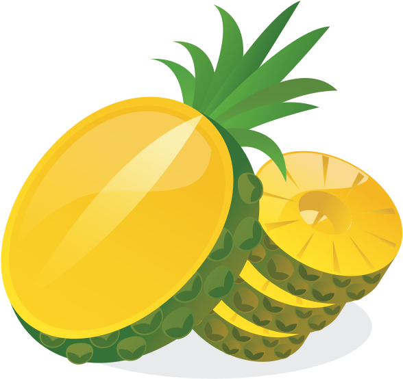 Pineapple Icon Pieces-300038 - Vektor Buah Nanas (950x768), Png Download