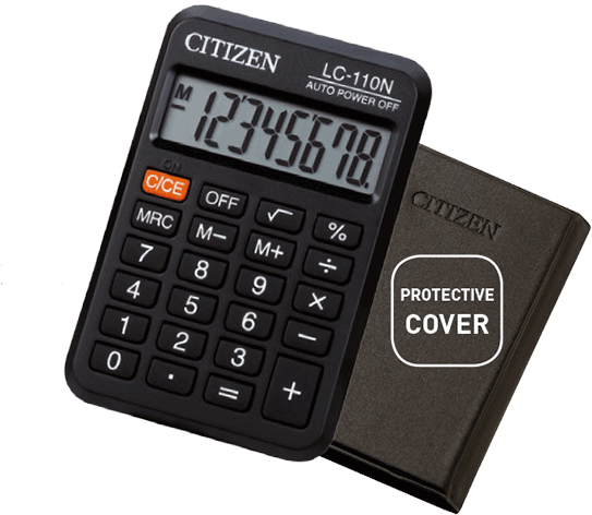Lc 110n Lc 110n Lc 110n - Citizen Lc-110 N Basic Calculator (600x600), Png Download