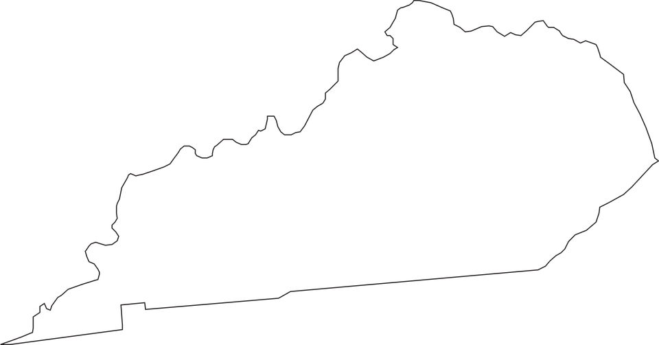 Kentucky State Outline Png (960x502), Png Download