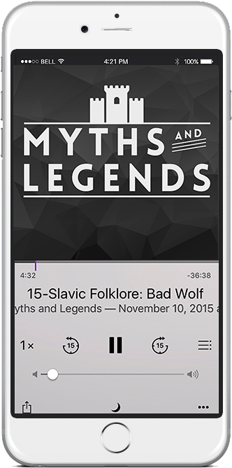 Myths And Legends - Iphone Podcast Mockup (376x718), Png Download