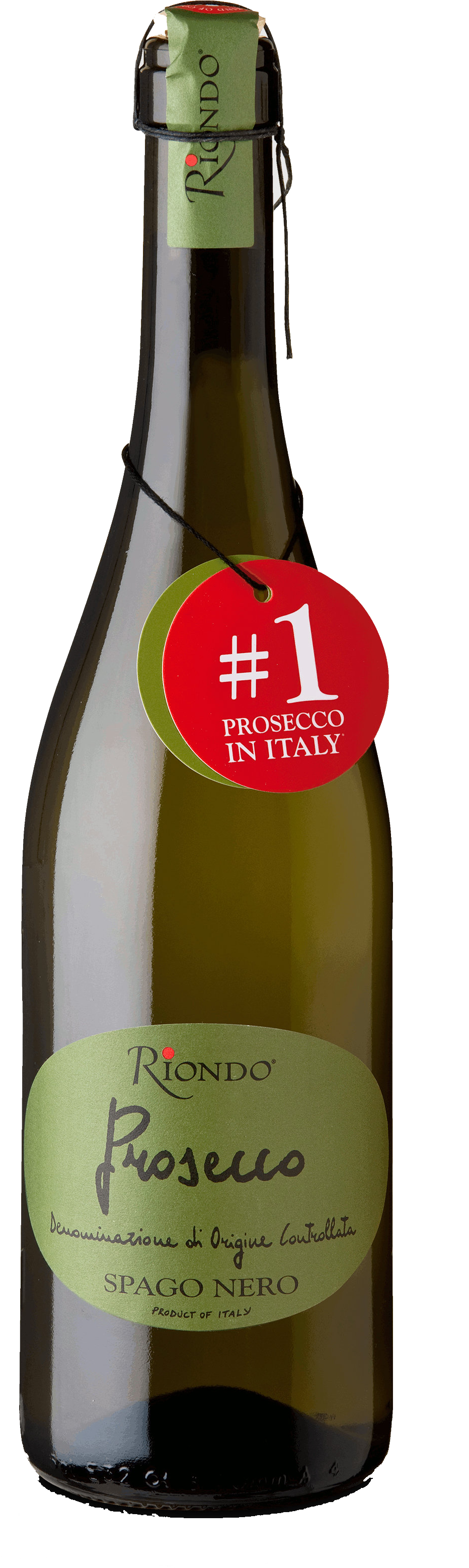 Prosecco Spago Nero Riondo Wa90 - Riondo Prosecco (1782x3254), Png Download