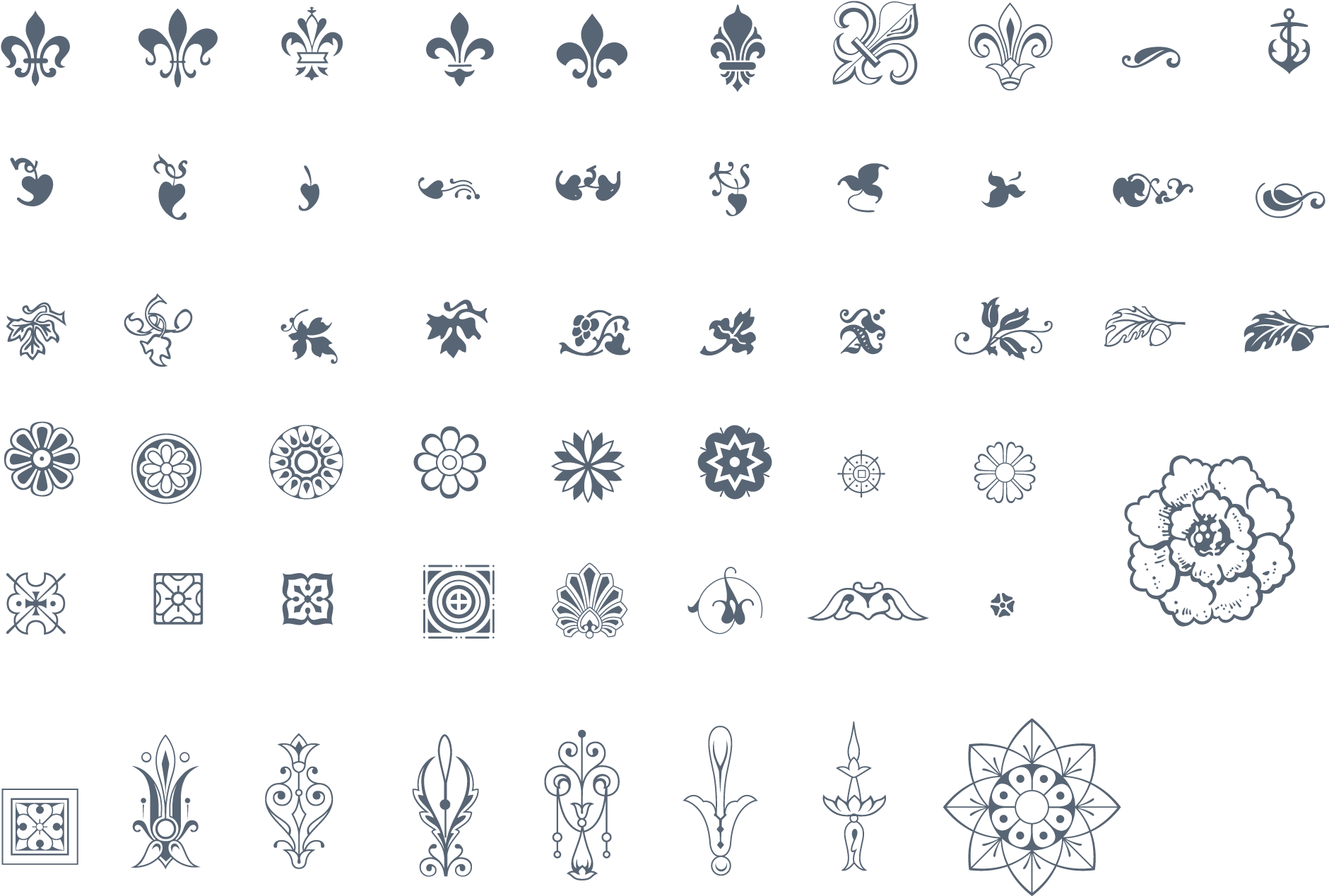 Preview All The Vector Ornaments Included, Traced By - Originals (1920x1323), Png Download