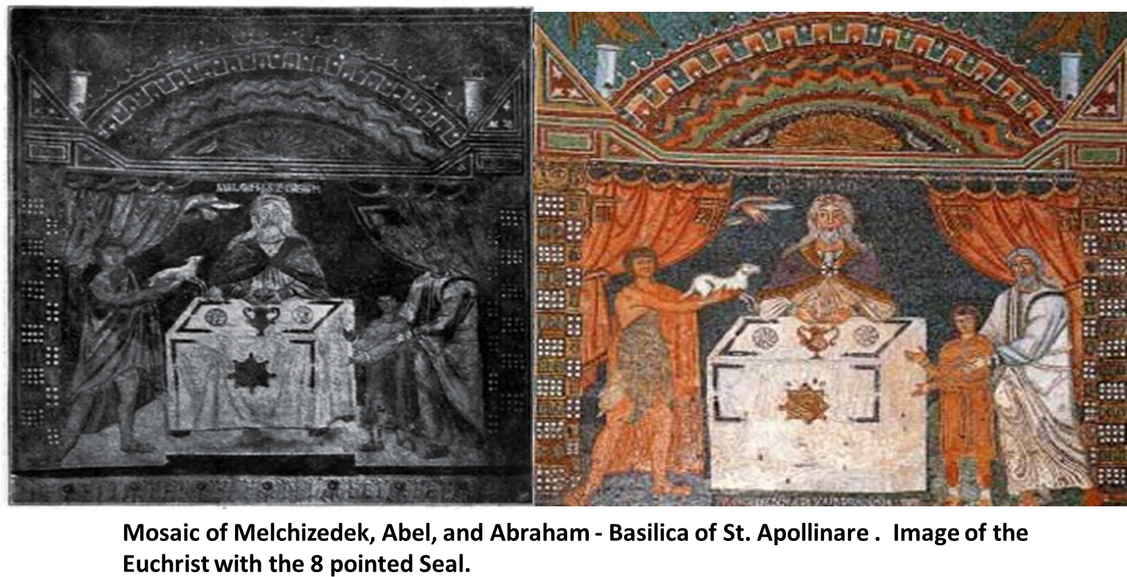 Melchezedek 8 Pointed Star Altar Of The Euchrist - Poster: The Sacrifices Of Abel, 41x41cm. (1624x858), Png Download