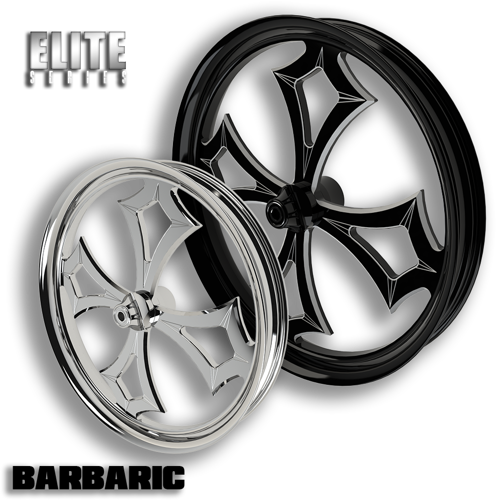 All 1999 And Below Harley Davidson Front And Rear Wheels - Barbarian (1000x1000), Png Download