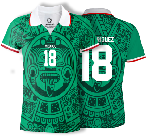 Polo Retro Mexico 1998 Personalizada - Mexico (480x441), Png Download