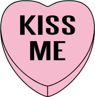 Kiss Me Heart - Gold Heart (480x329), Png Download
