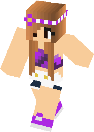 Summer Tumblr Girl Edited Skin - Minecraft Girl Skin Png (317x453), Png Download