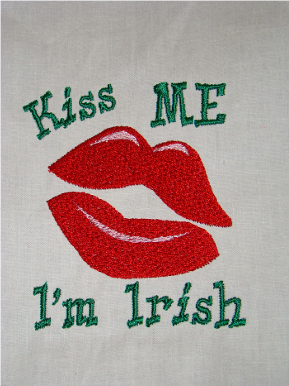 Kiss Me - I'm Irish - Pink Kissy Lips Bib (750x750), Png Download