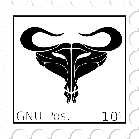 [gnu Post Stamp] - Gnu Alternative (450x450), Png Download