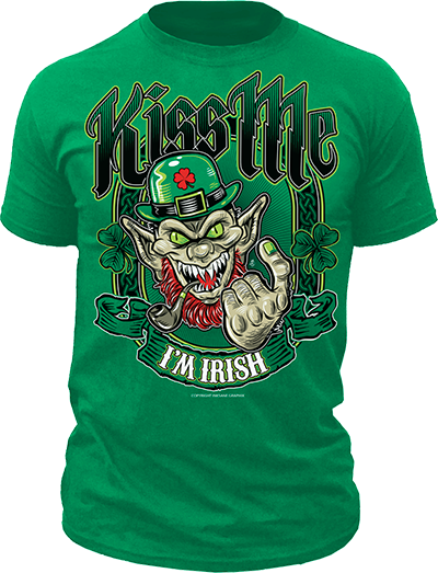 Kiss Me I'm Irish - Active Shirt (400x523), Png Download