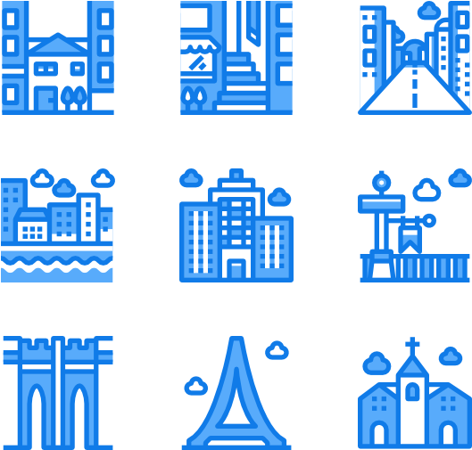 Urban And City - Real Estate (600x564), Png Download