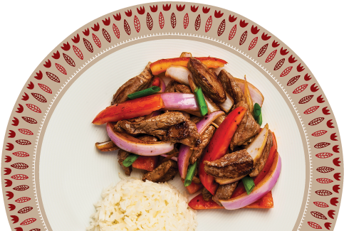 Adobo De Chancho Con Pure (510x326), Png Download