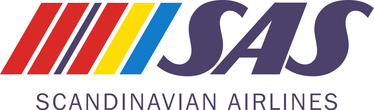Sas 1980s Logo - Scandinavian Airlines System Logo (1280x377), Png Download