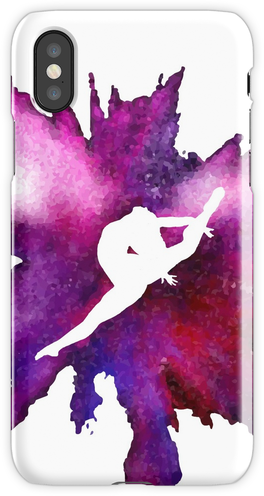 Gymnast Explosion Silhouette Galaxy Iphone X Snap Case - Bratayley Merch Phone Case (750x1000), Png Download