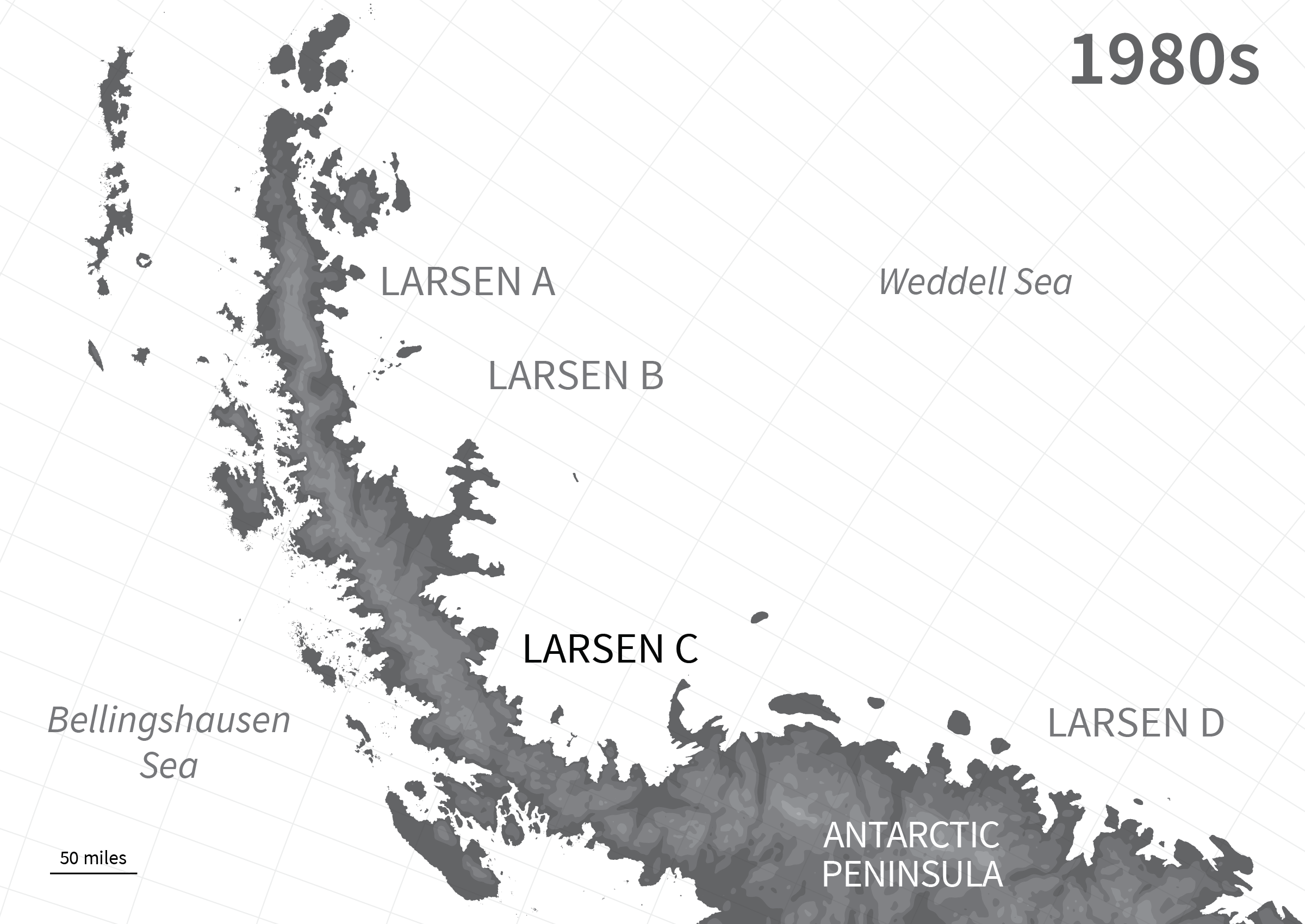 Toggle Between Years - Plus Gros Icebergs Jamais Enregistrés S Est Détaché (2400x1700), Png Download