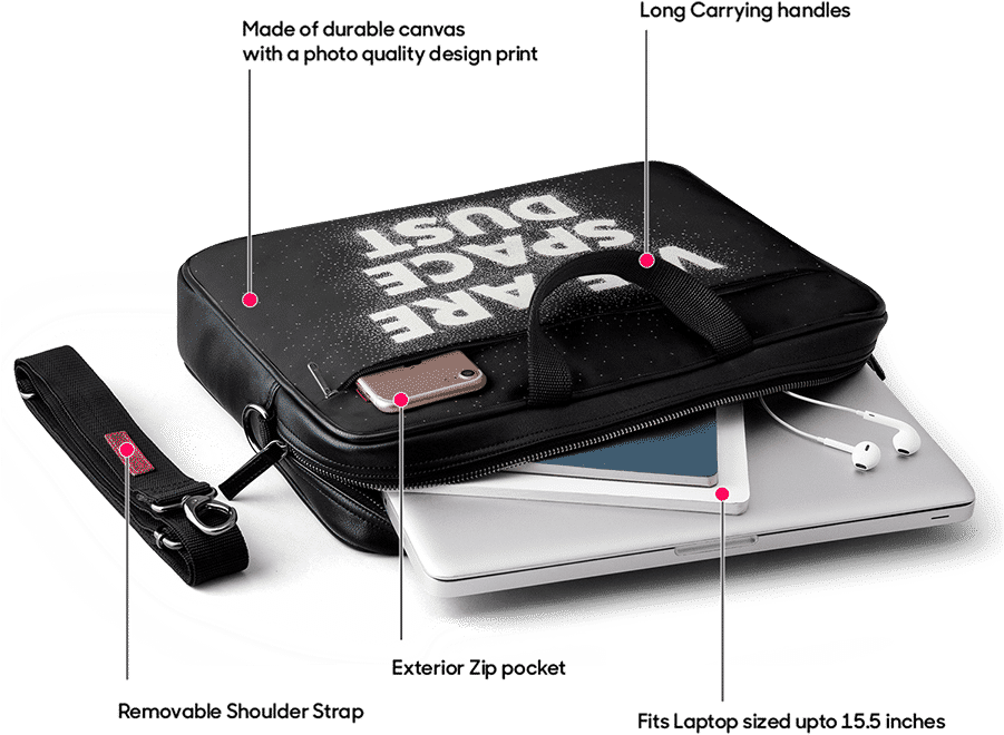 Dailyobjects We Are Space Dust City Compact Messenger - Bag (900x900), Png Download