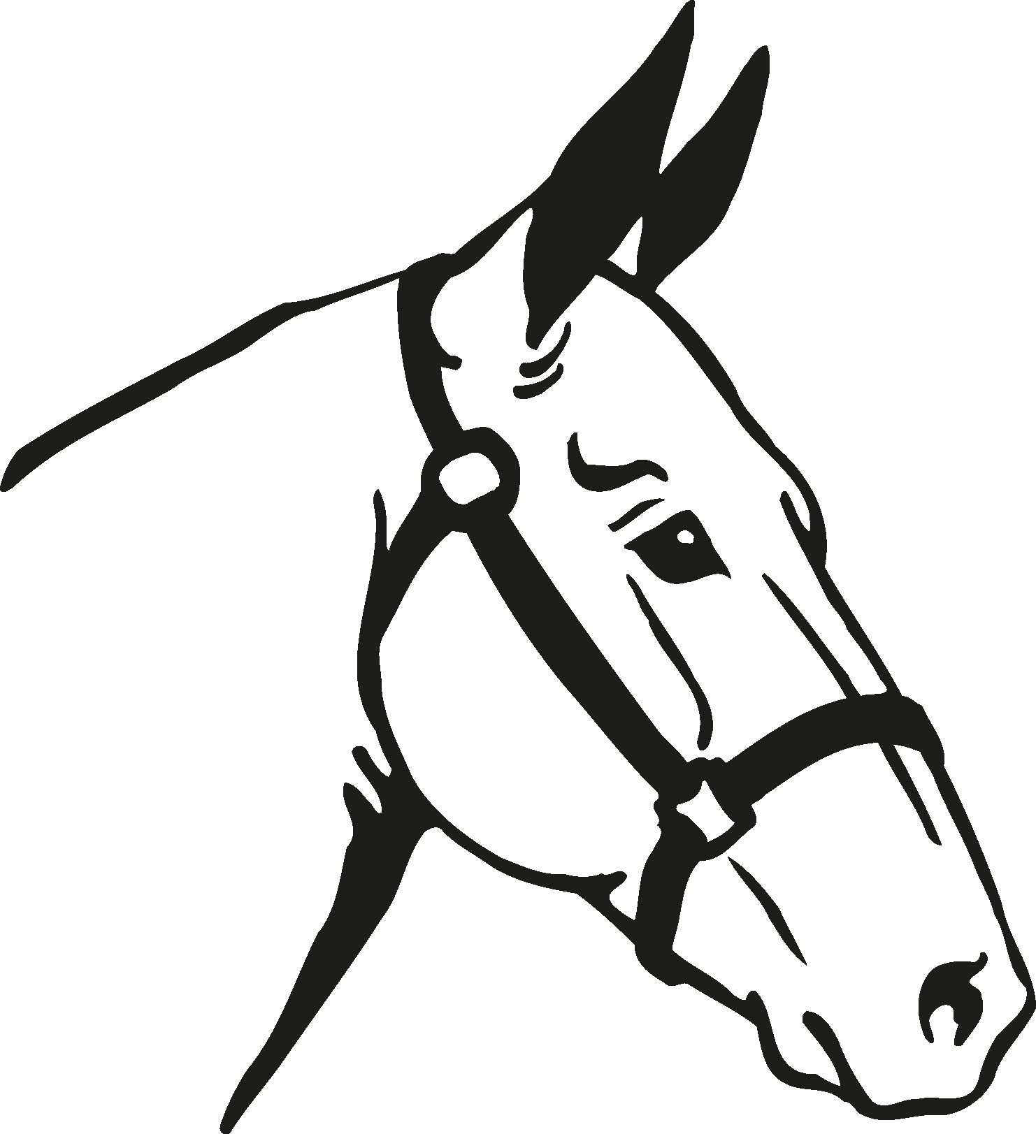 Horse Vector (1482x1623), Png Download