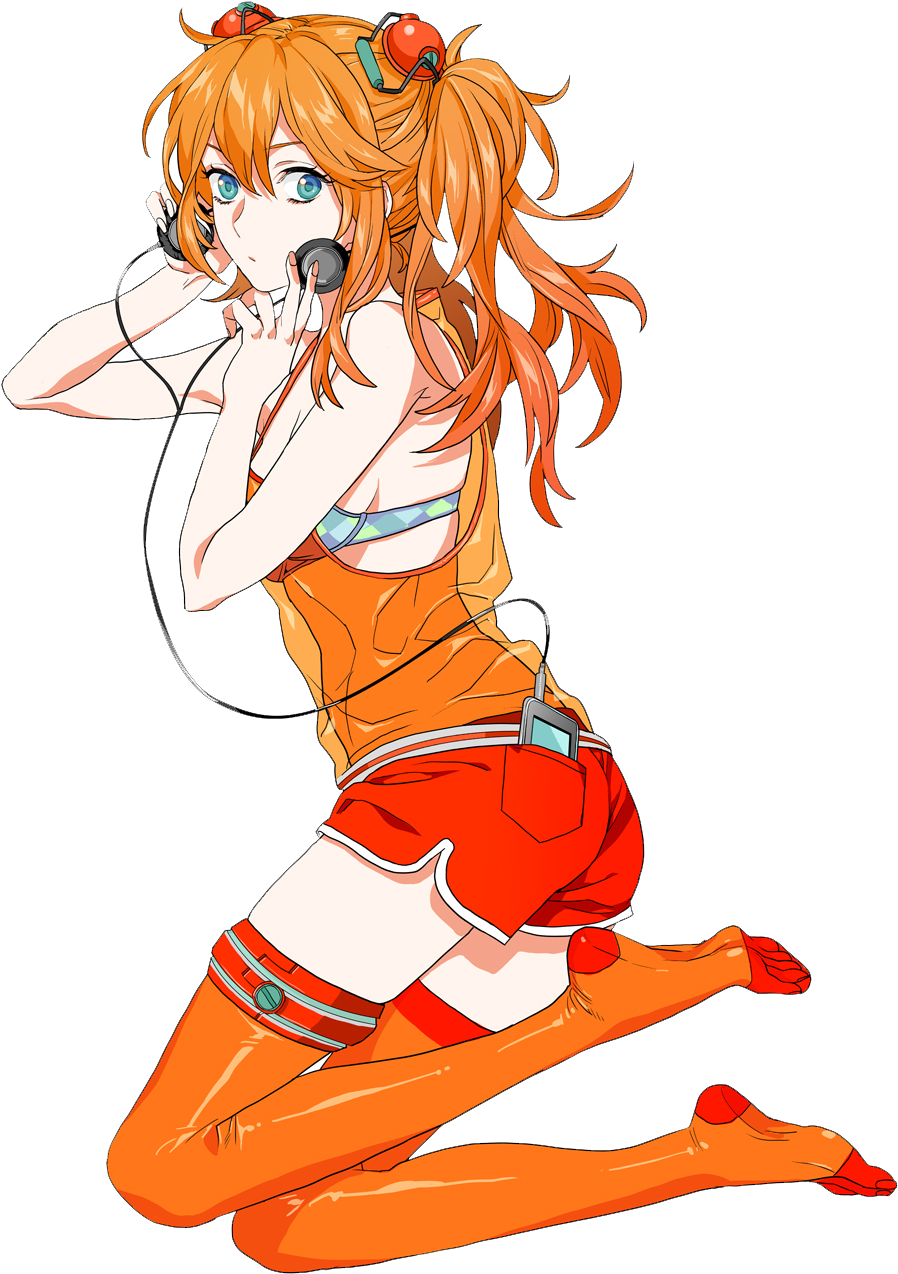Orange Musique - Evangelion Asuka Casual Clothes (1000x1359), Png Download