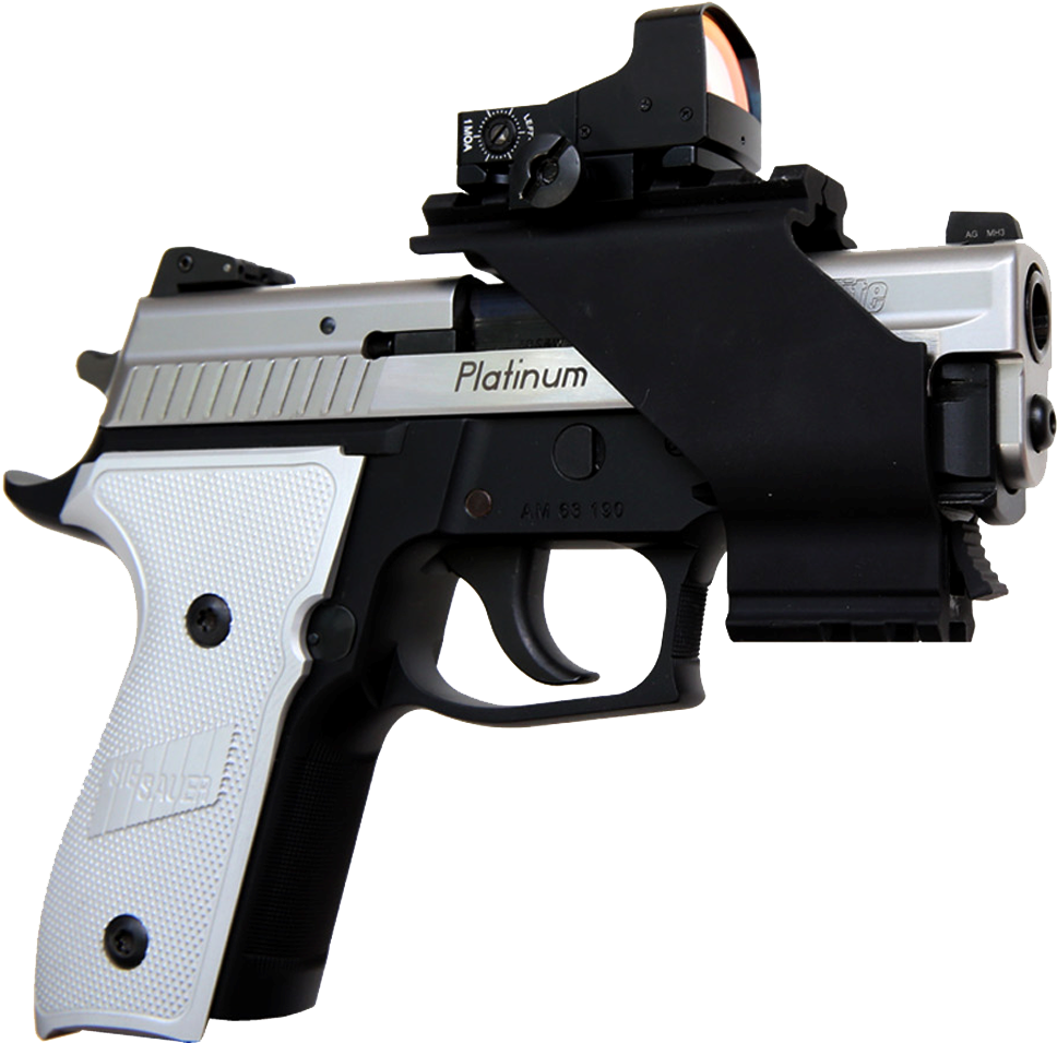 Um Tactical Introduces Revolutionary New Um-3 Handgun - Red Dot Sight Rail Mount On Pistol (1000x986), Png Download