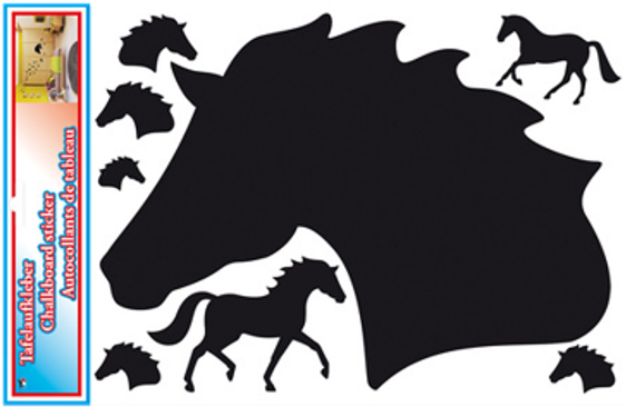 Chalk Board Horsehead - Peel N Stick Chalkboard Sticker Set (768x773), Png Download