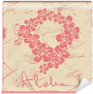 Fotomural Ilustración De La Guirnalda De Flores Hawaiana - Hawaii (400x400), Png Download