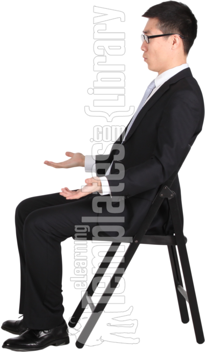 Explaining, Talking, Gesturing, Communication, Conversation, - Chair (419x720), Png Download