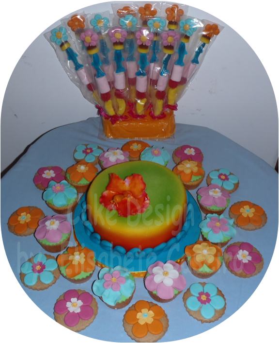 Esta Mesa Temática É Composta Por Bolo De Aniversário, - Sugar Cake (576x706), Png Download