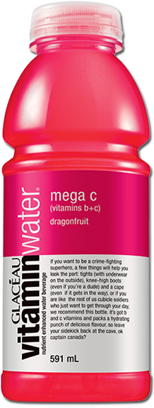 Vitaminwater Mega C - Watermelon Grapefruit Vitamin Water (300x600), Png Download