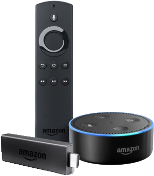 Fire Tv Stick Echo Bundle Pack - Amazon Fire Tv Stick With Alexa Voice Remote And Echo (380x363), Png Download