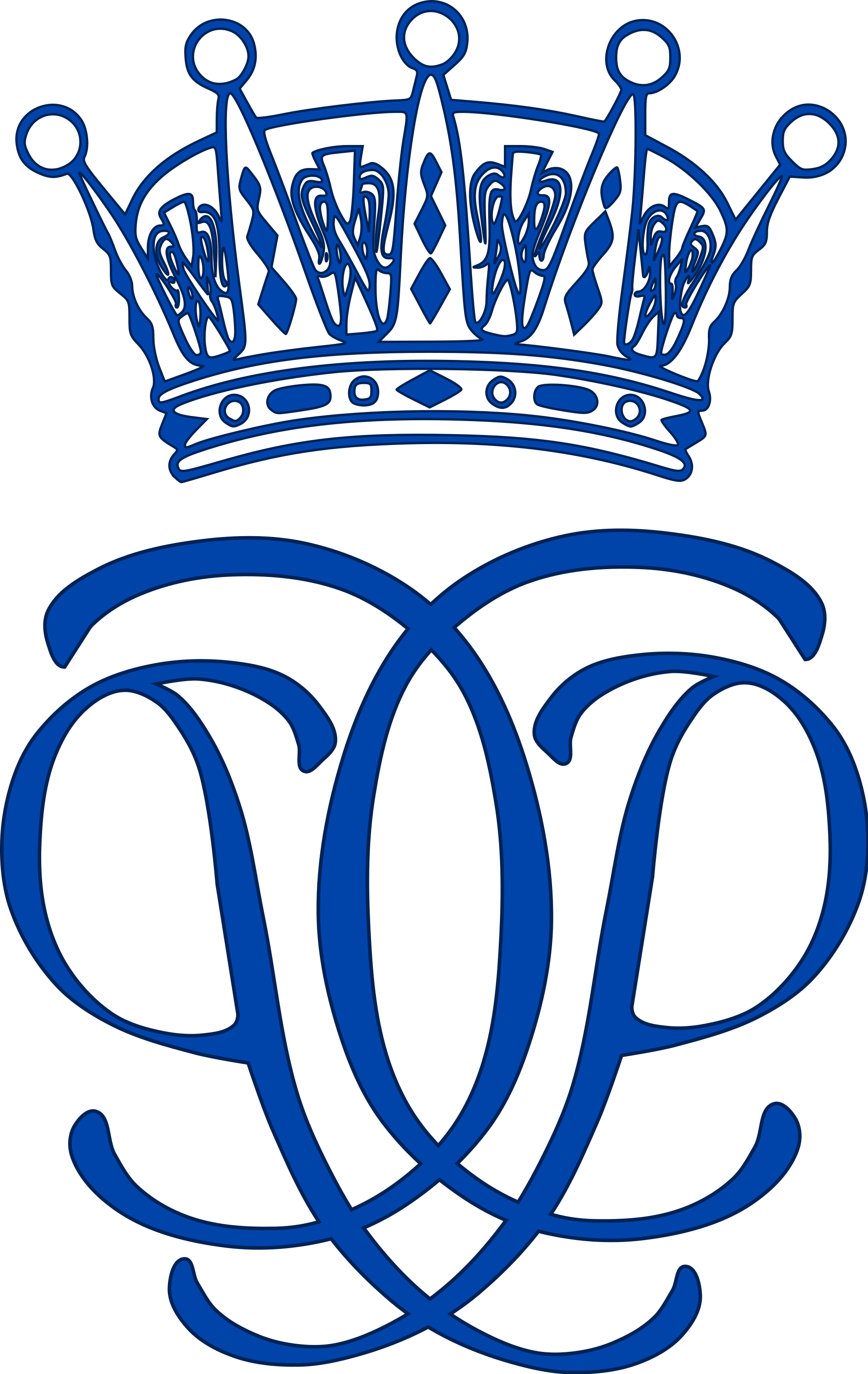 Monogram Królewski Szwedzkiego Księcia Värmland Karola - Royal Monogram For Princess Eugenie (2000x3165), Png Download