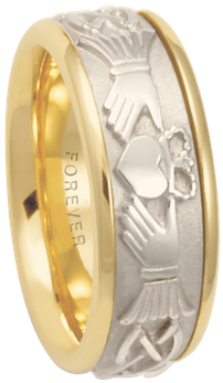 5mm 5634 Mens Claddagh Wedding Band - Claddagh Ring (350x350), Png Download