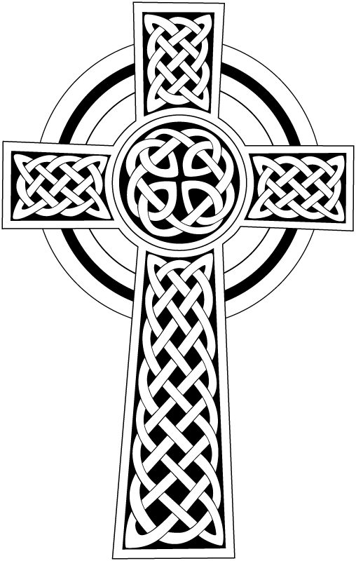 Claddagh Ring Drawing Free For Personal Use - Celtic Cross Line Drawing (508x800), Png Download