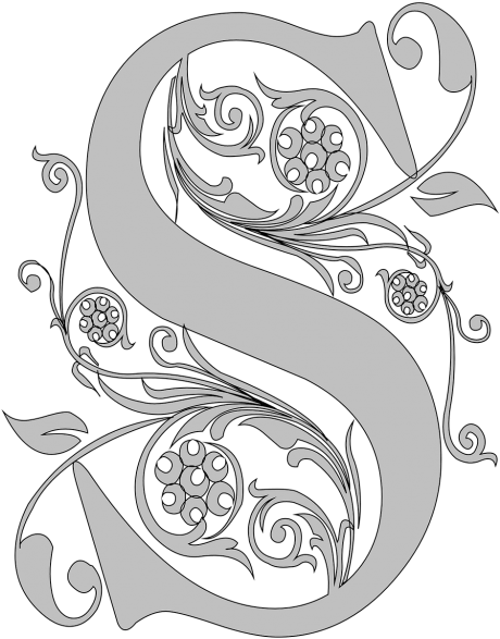Monogram S Png (500x625), Png Download