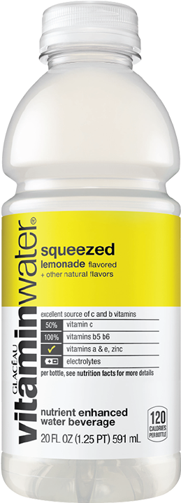 Lemonade Vitamin Water Ingredients (300x730), Png Download