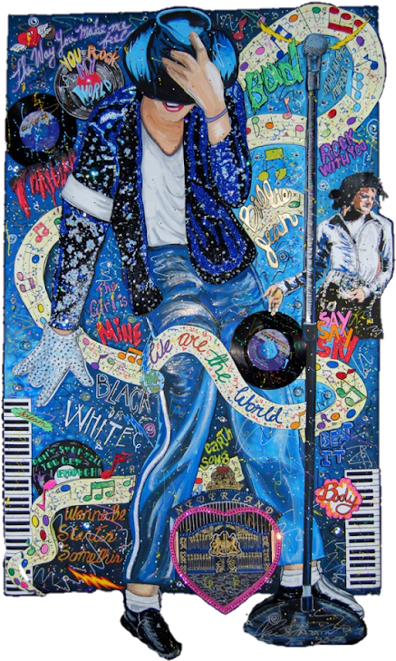 Photo - Michael Jackson Pop Art (530x808), Png Download